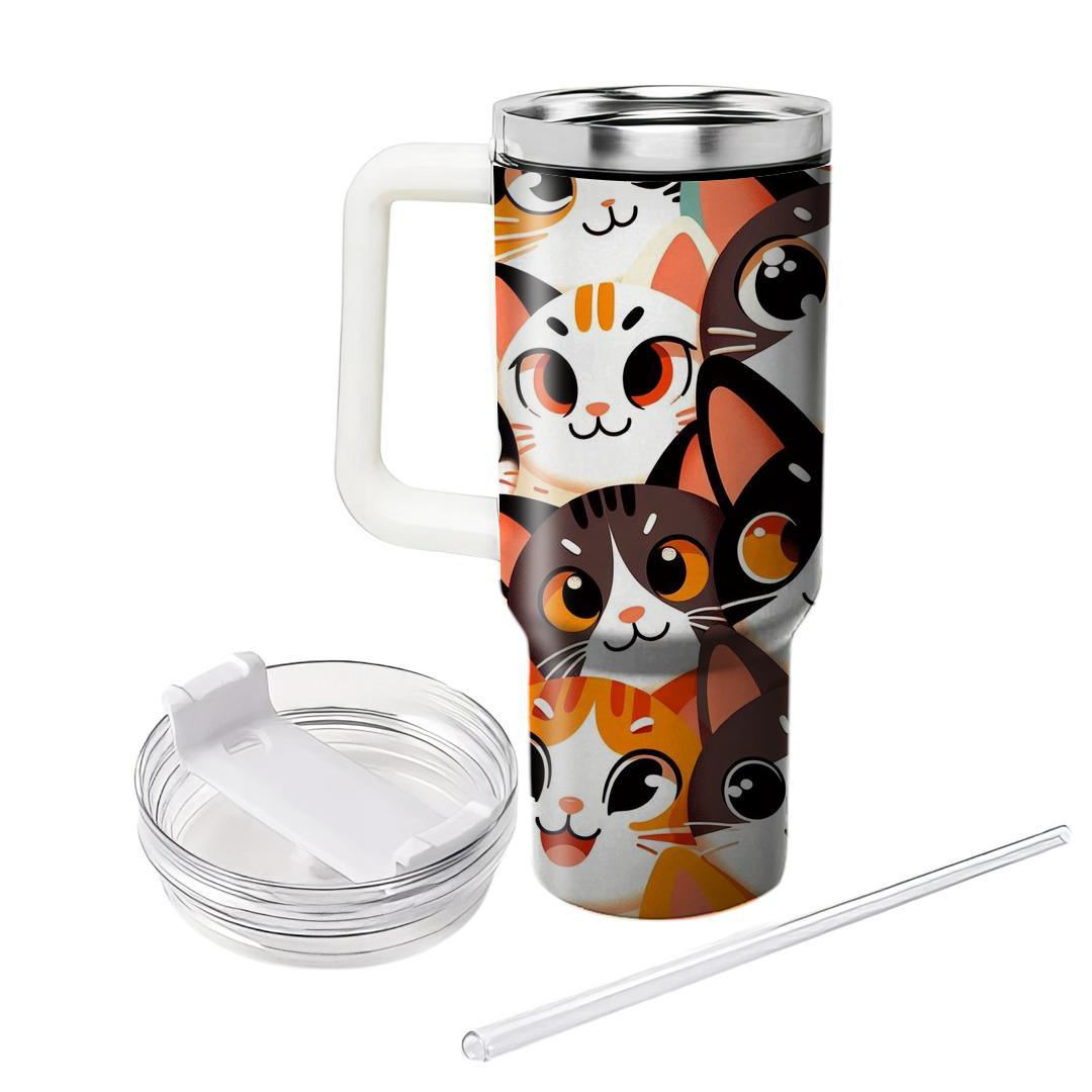 Funky Cat Expressions  Decorative Tumblers