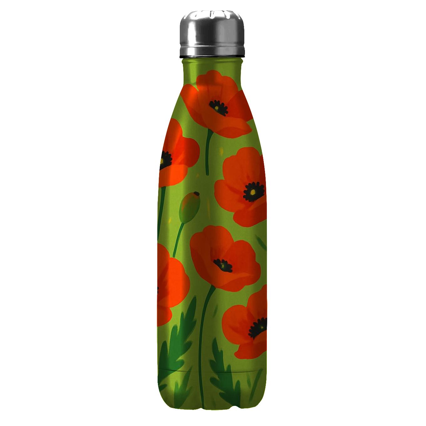 Joyful Poppy Meadow Tumblers With Lids