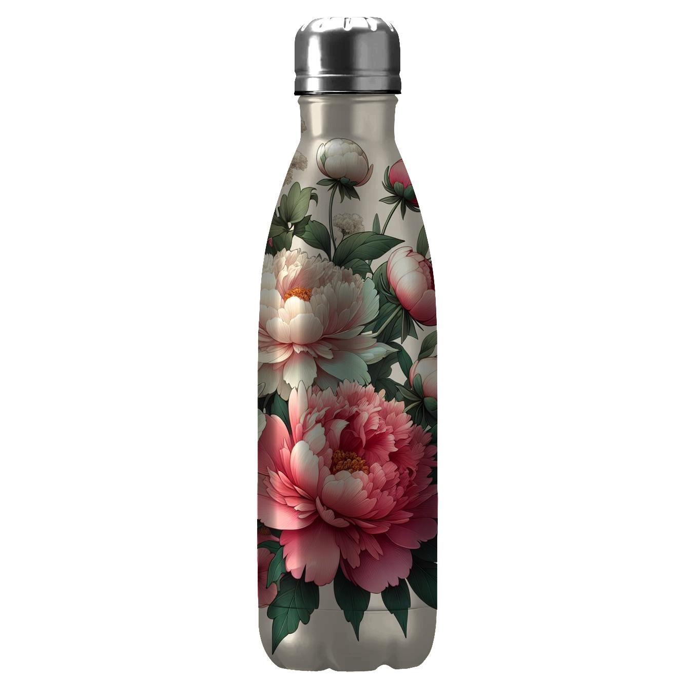 Elegant Peony Blooms Tumblers With Lids