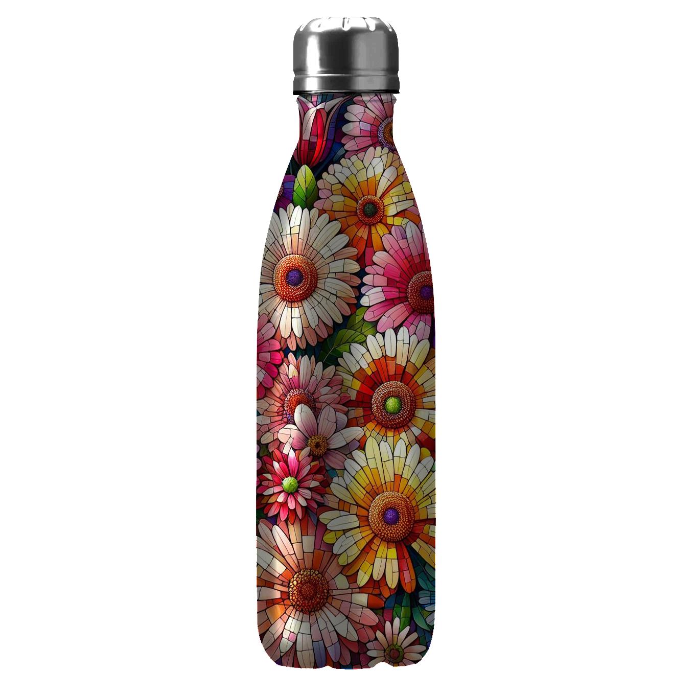 Vibrant Floral Mosaic Insulated Tumblers
