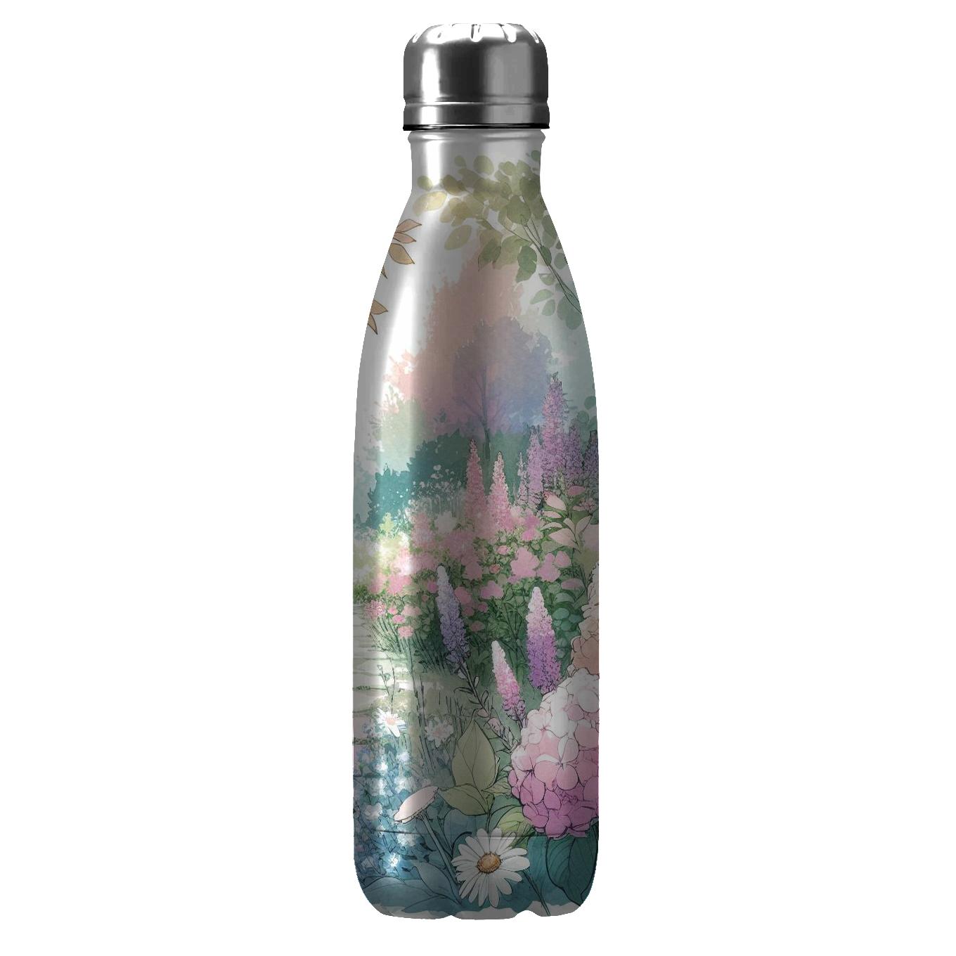 Serene Watercolor Garden Tumbler Cups