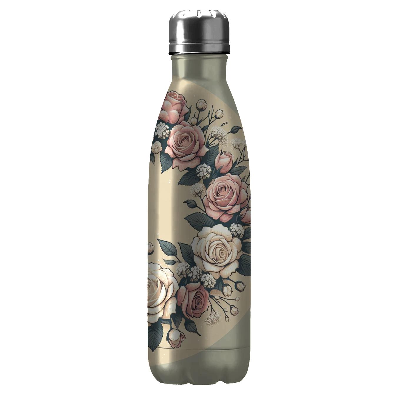 Vintage Rose Wreath Tumbler Cups
