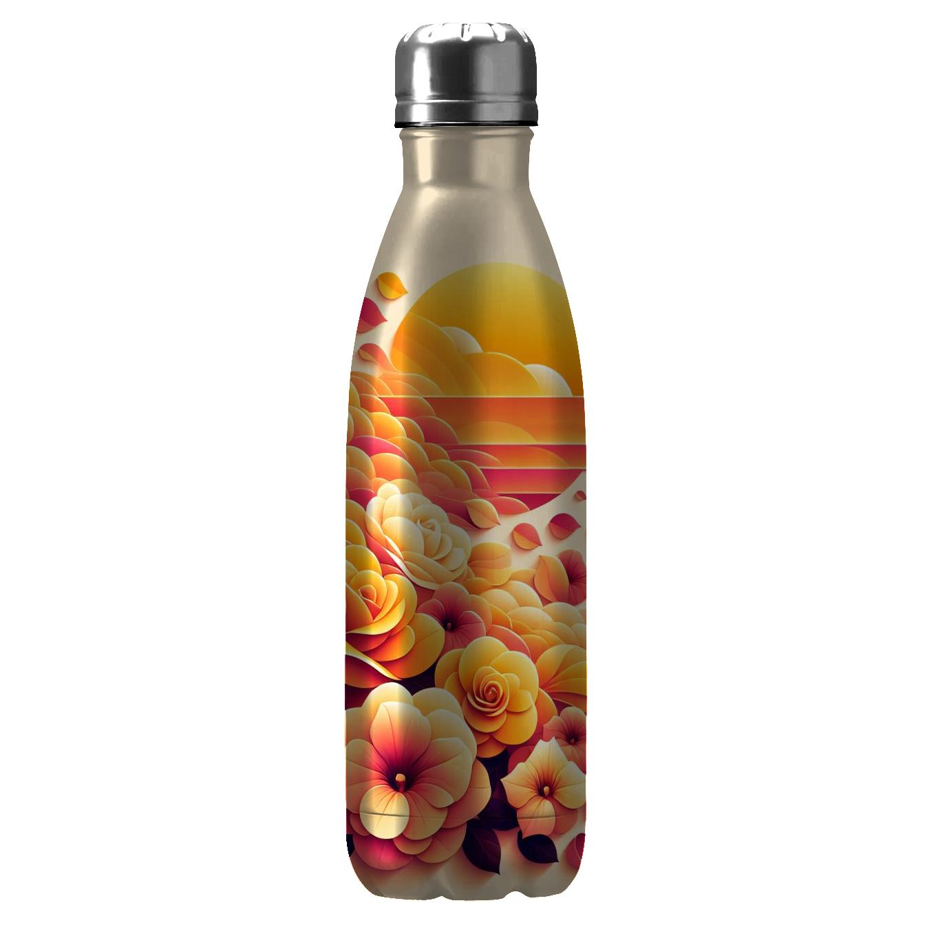 Sunset Petal Cascade Tumblers With Lids