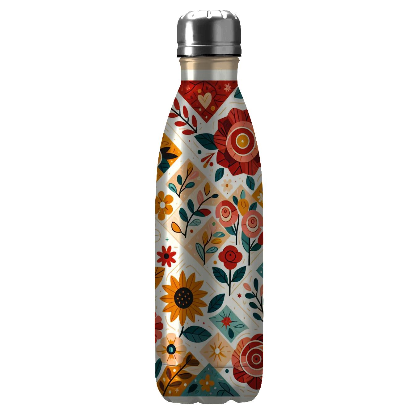 Charming Floral Quilt Tumbler Cups