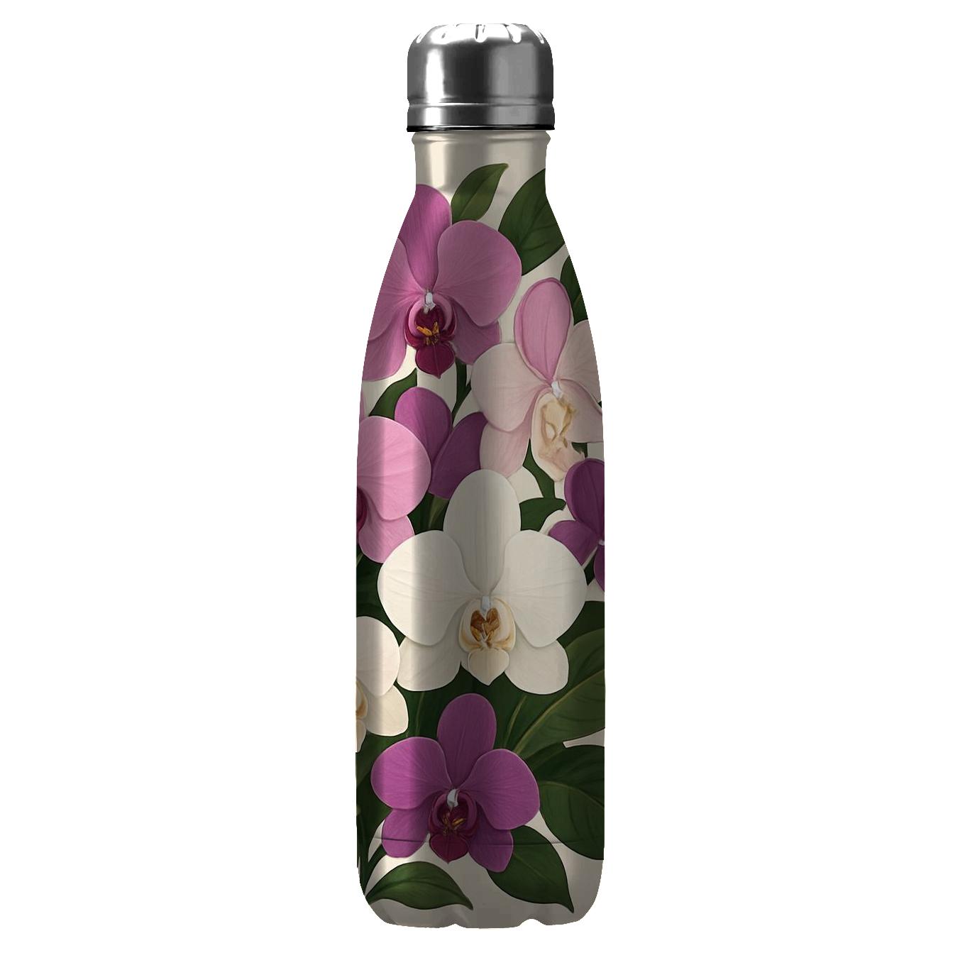 Elegant Orchid Symphony Tumblers With Lids