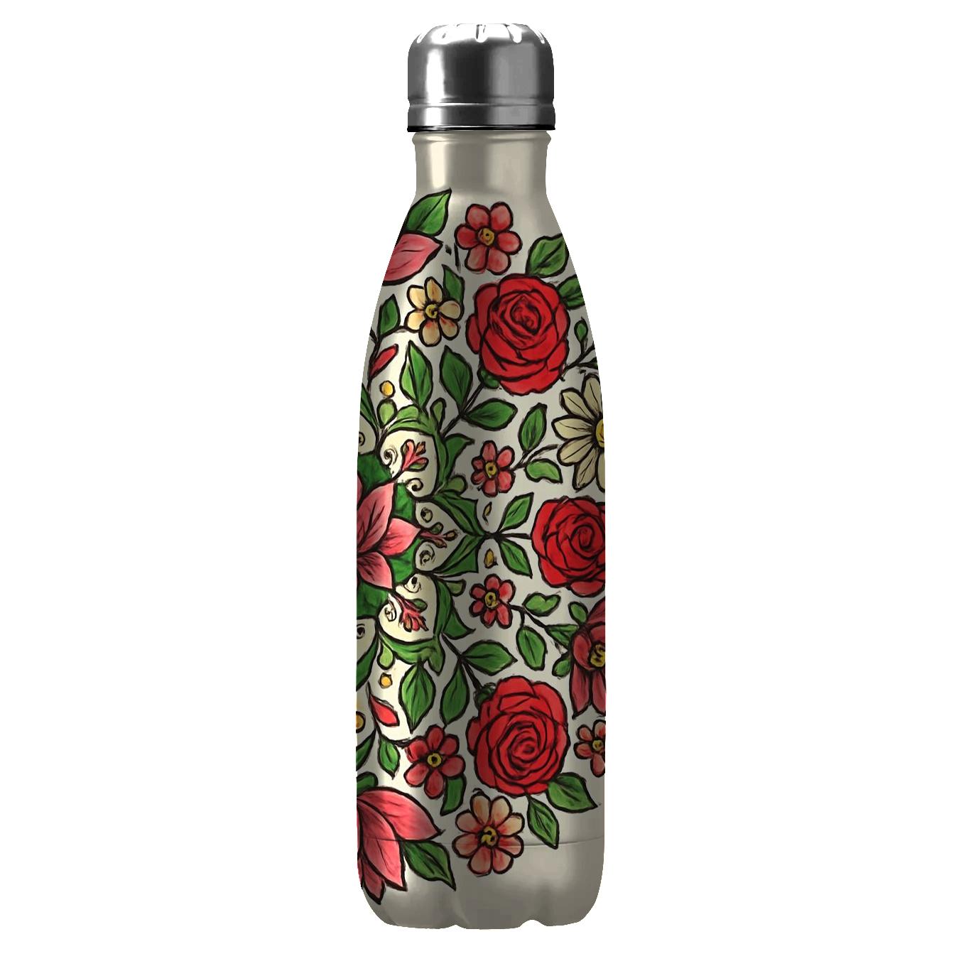 Radiant Floral Mandala Tumblers With Lids