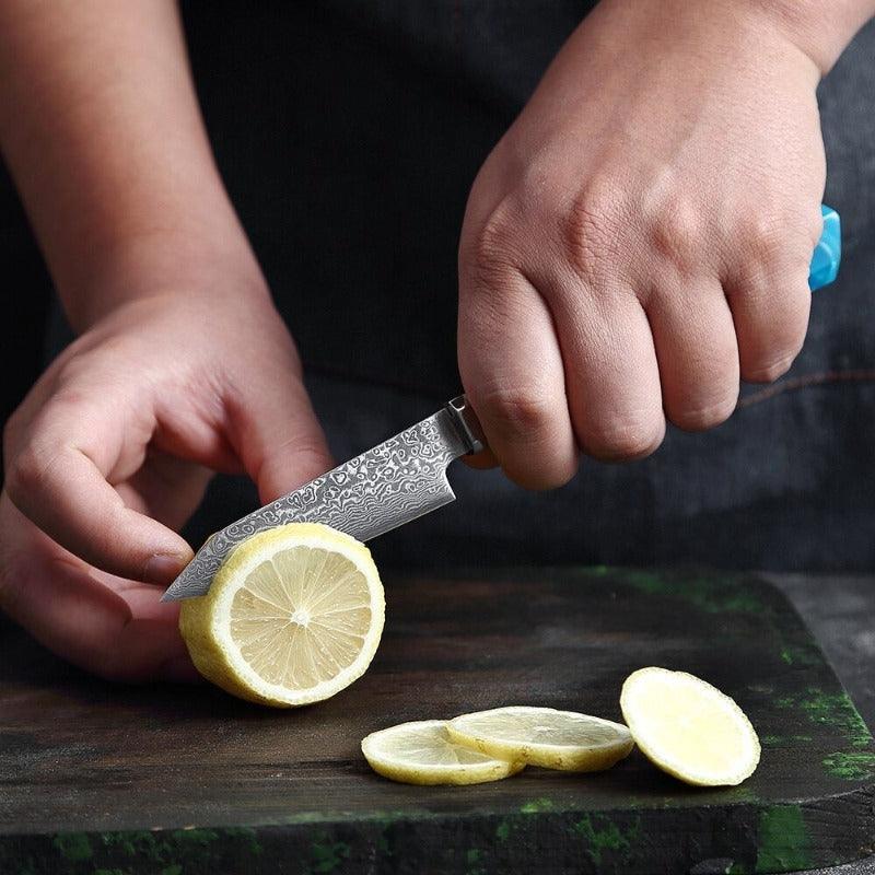 5" Inch Damascus Super Steel Japanese Chef Knife