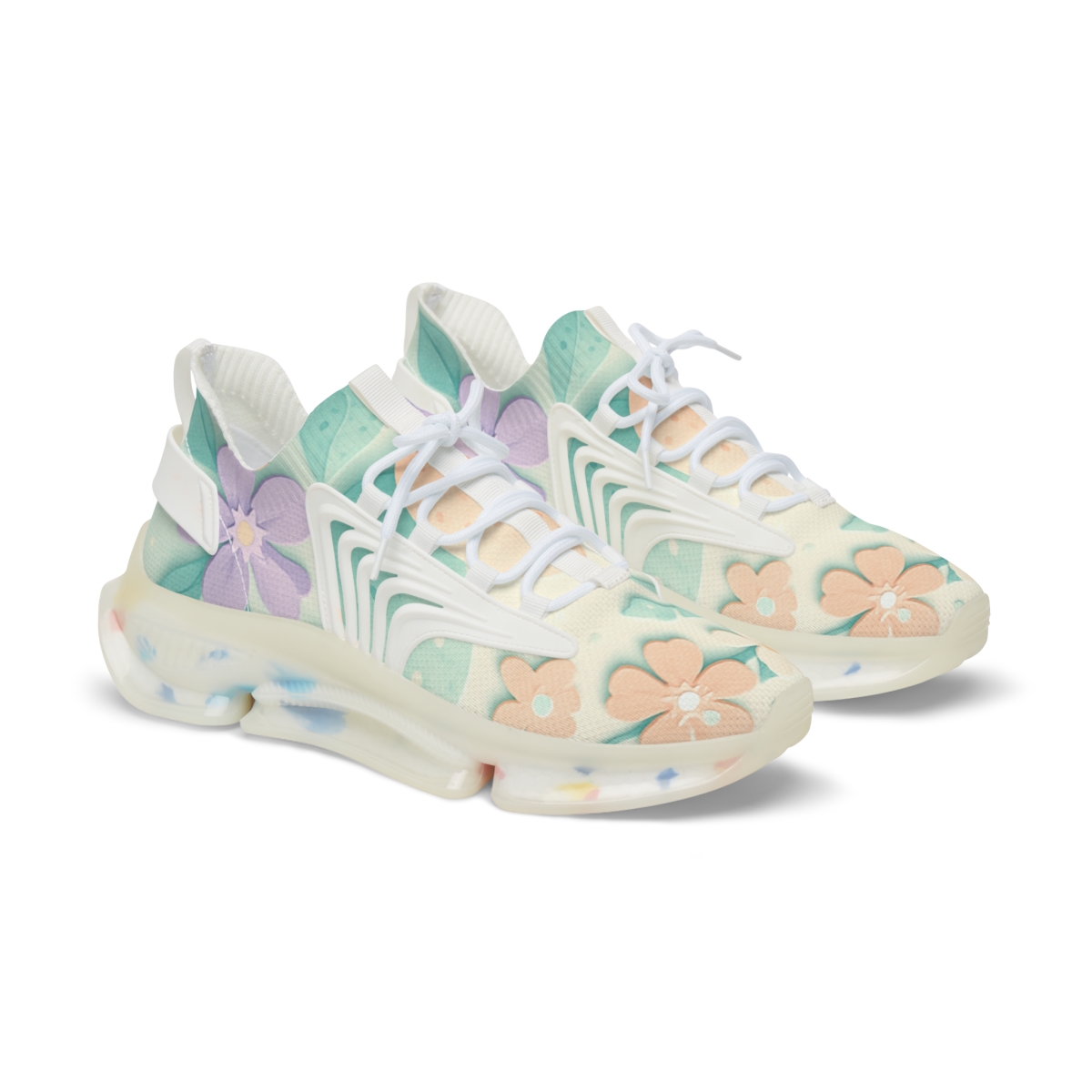 Spring Eggshell Nebula Garden comfortable running sneakers