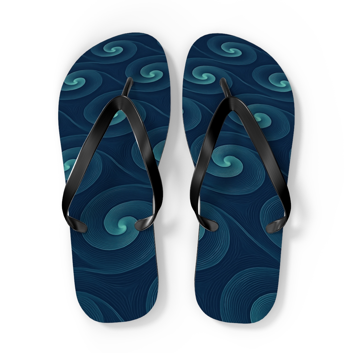 Spiral Nebula Tessellation colorful rubber flip flops