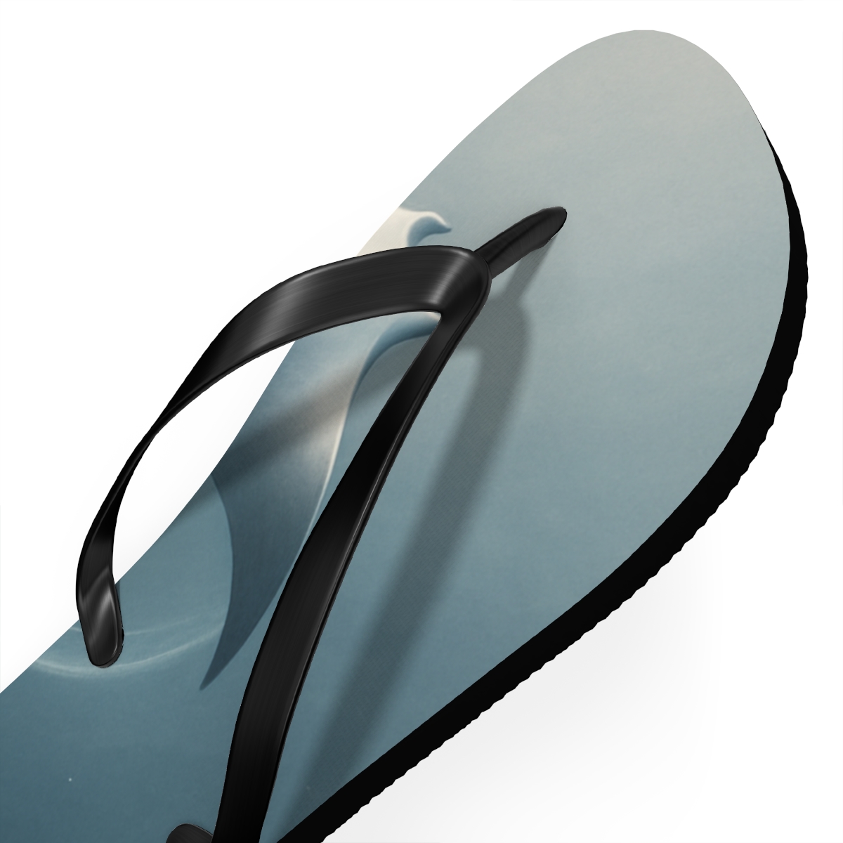 Silent Glide Of The Silver Manta trendy printed flip flops