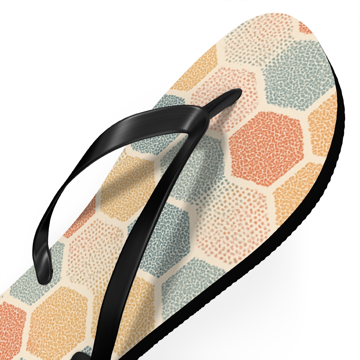Hex Ripple Microtile Field trendy printed flip flops