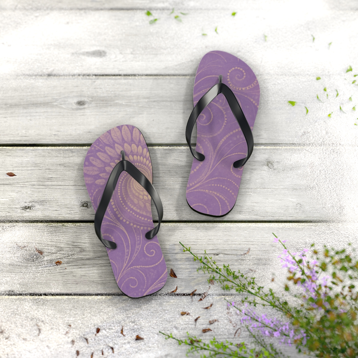 Lavender Ripple Harmony Flip Flops