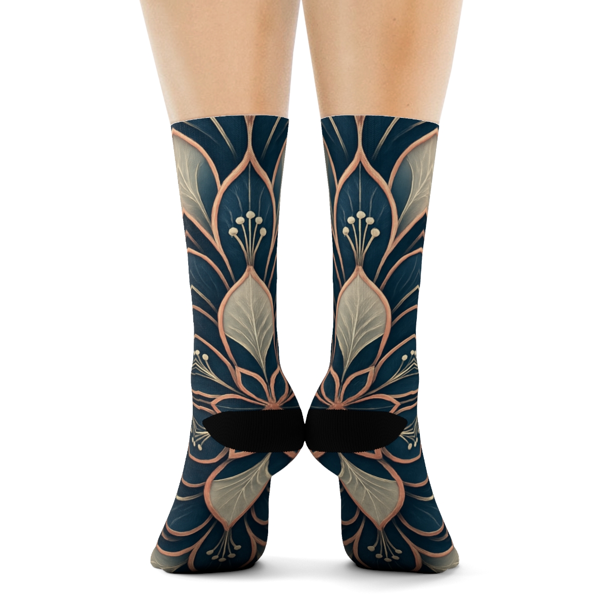 Orchid Arc Filigree trendy colorful socks