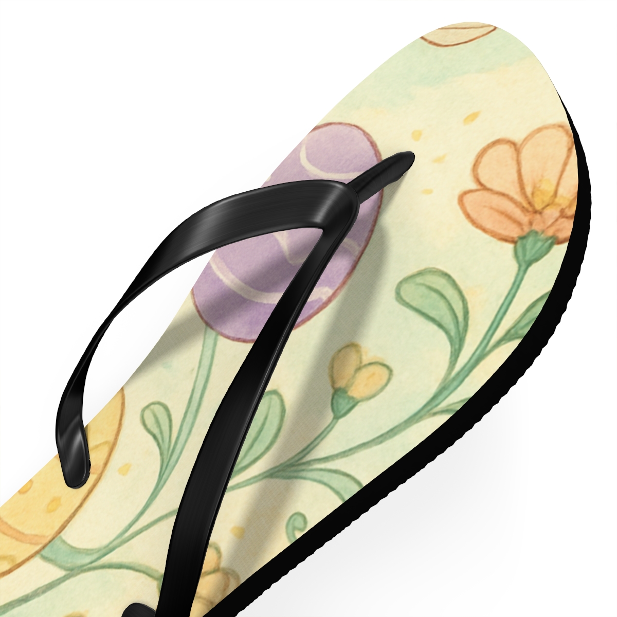 Spring Egg Nebula Parade personalized beach flip flops