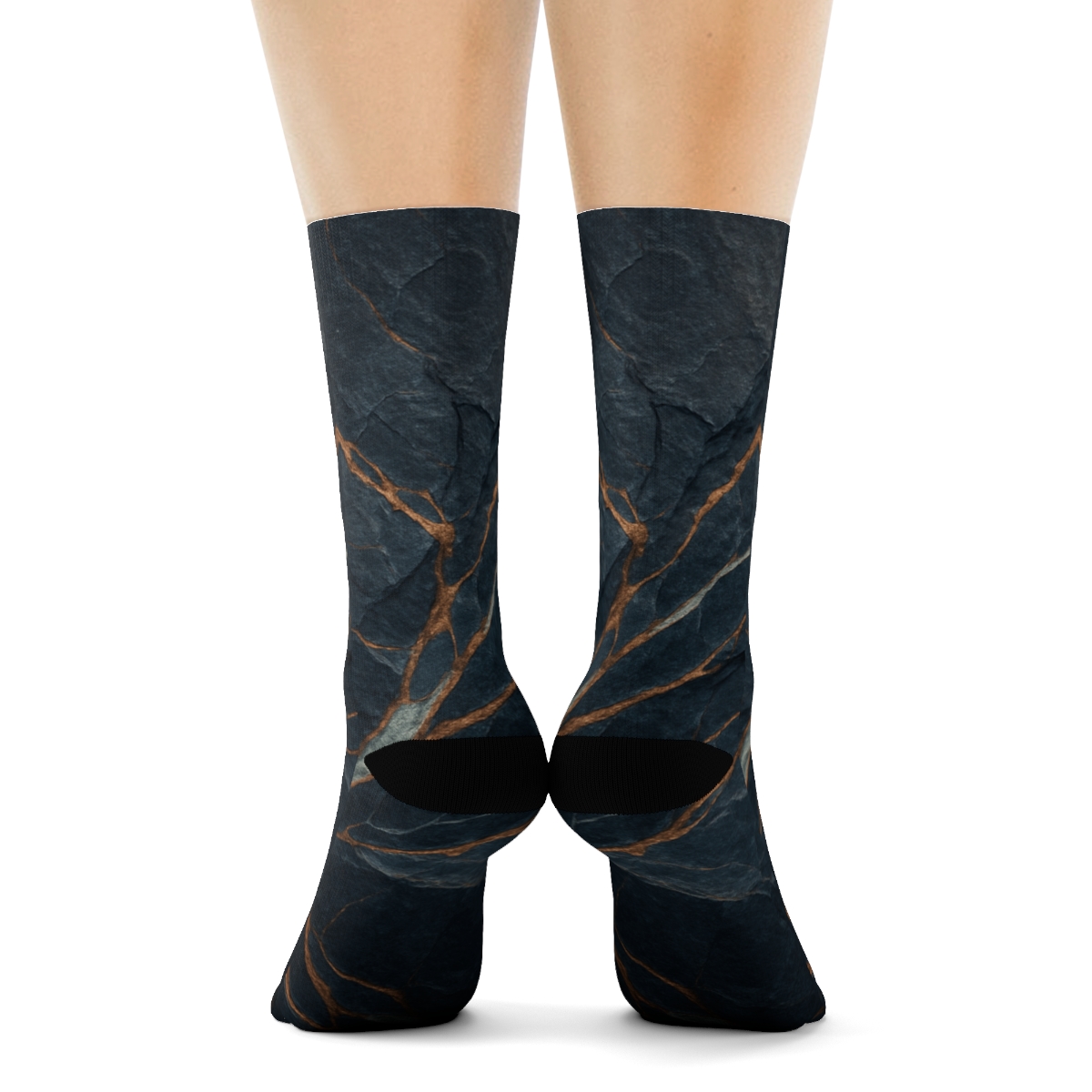 Basalt Vein Interlace unique printed socks
