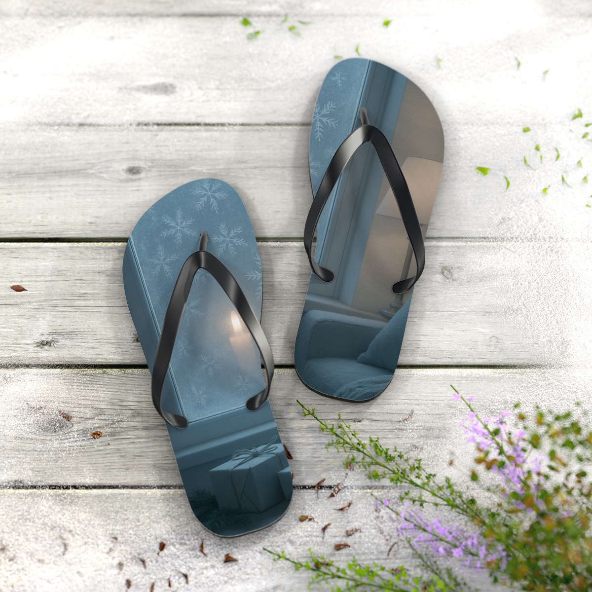Frosted Serenity Flip Flops