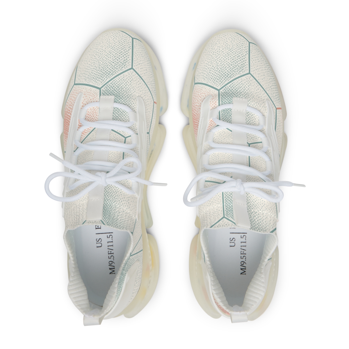 Hex Pulse Microdot Lattice unique printed sneakers