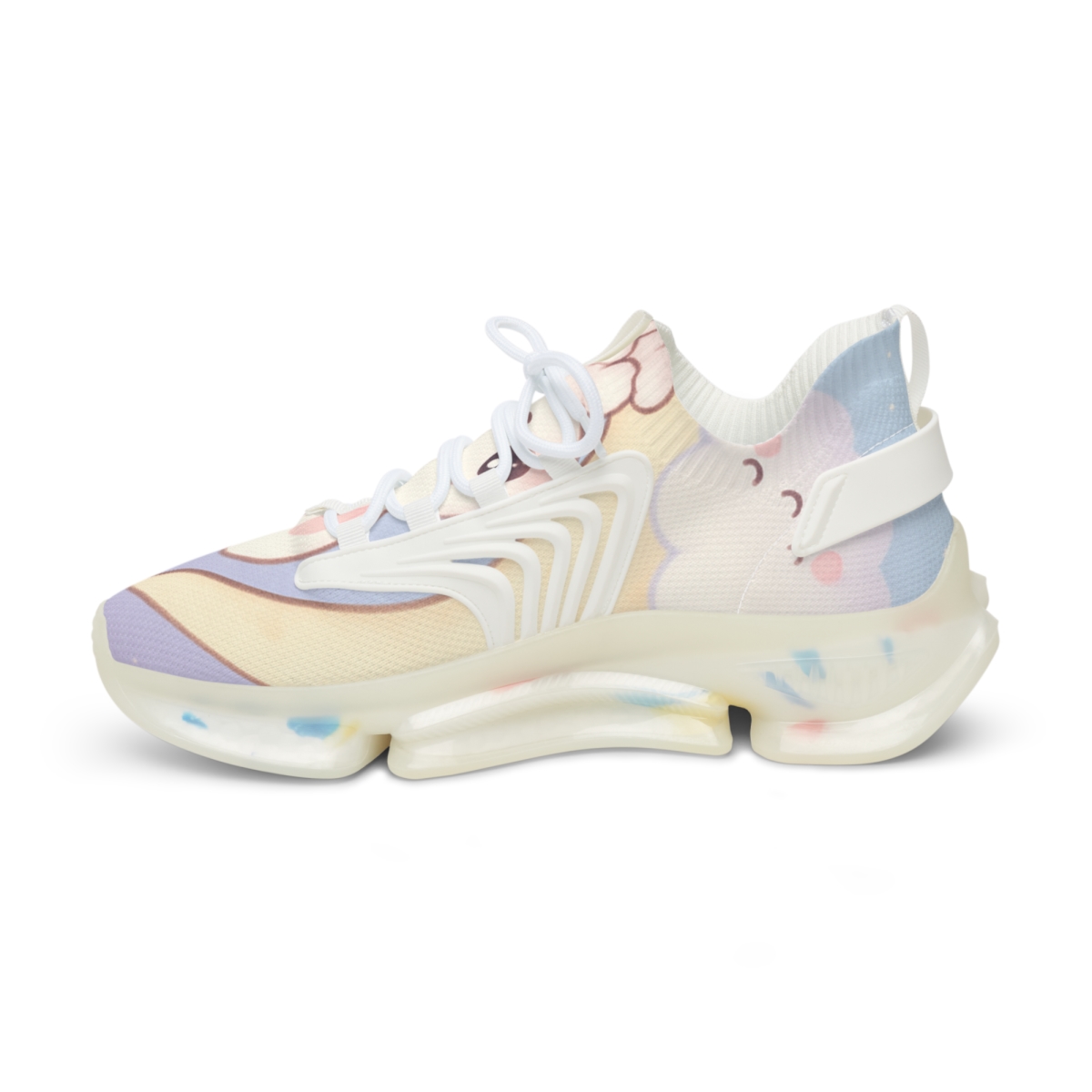 Pastel Moon Bunny Dreams stylish casual sneakers
