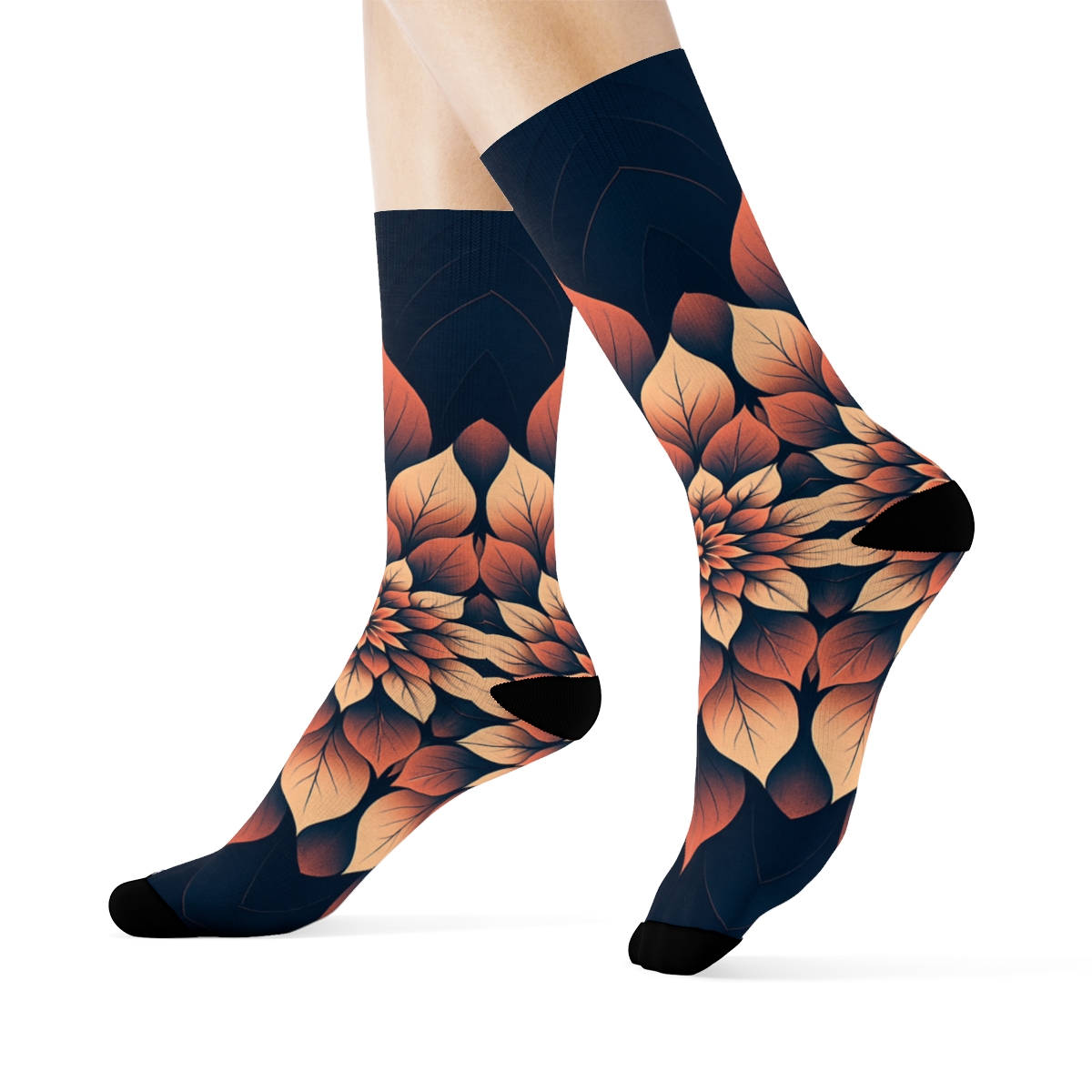 Camellia Pulse Rosette designer logo socks