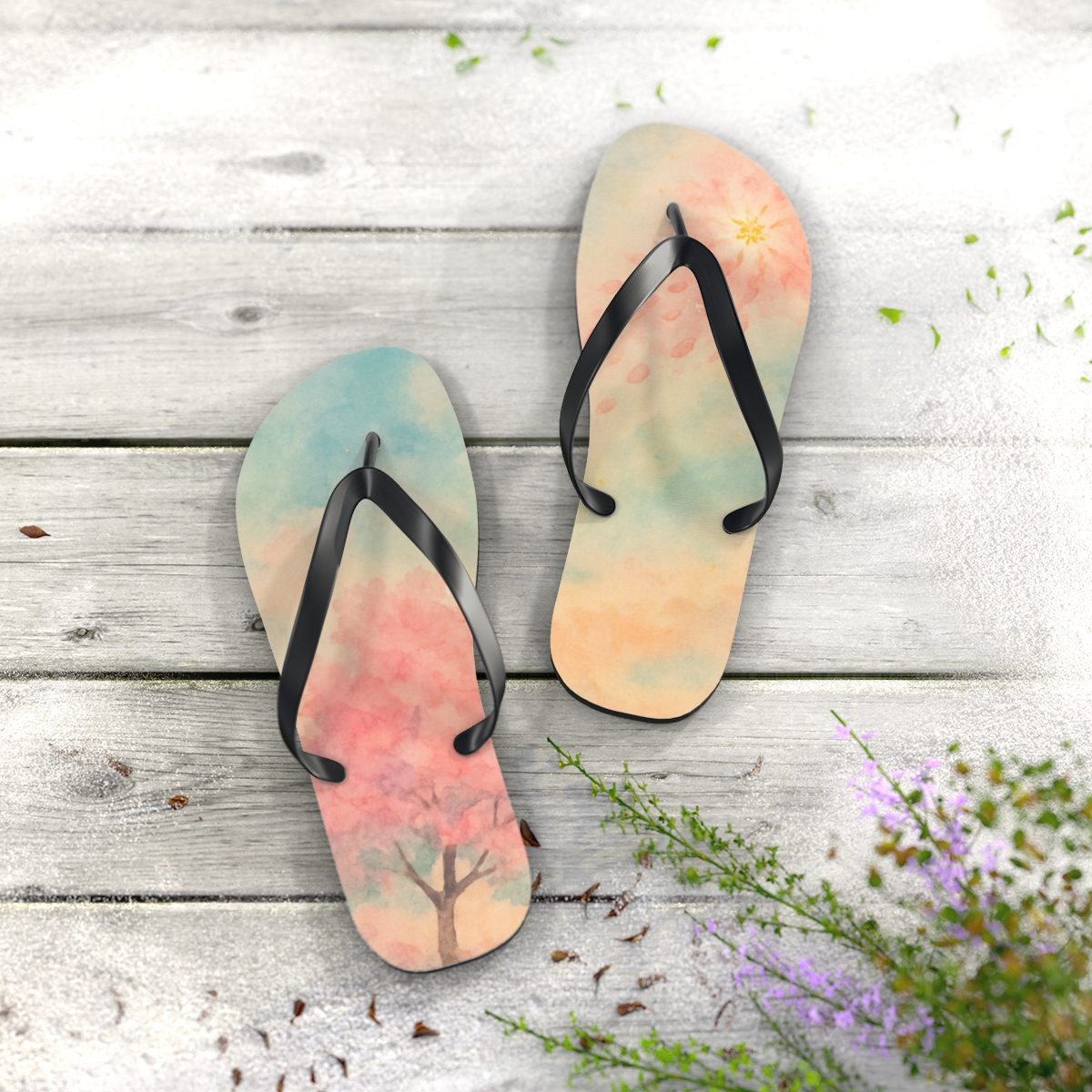 Blossom Drift Flip Flops