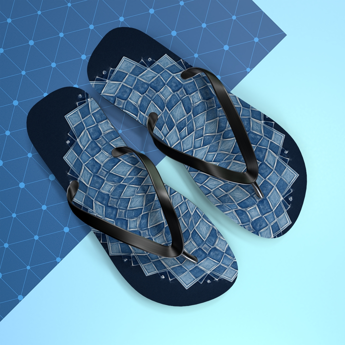 Crystal Lattice Bloom stylish summer flip flops