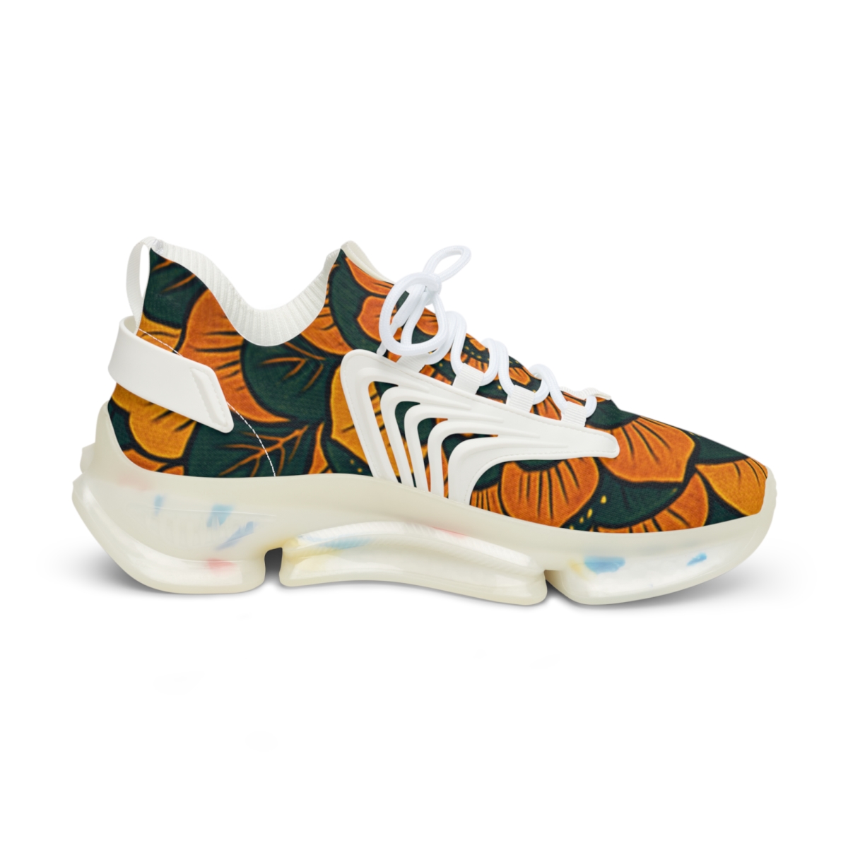 Marigold Pulse Spiral unique printed sneakers