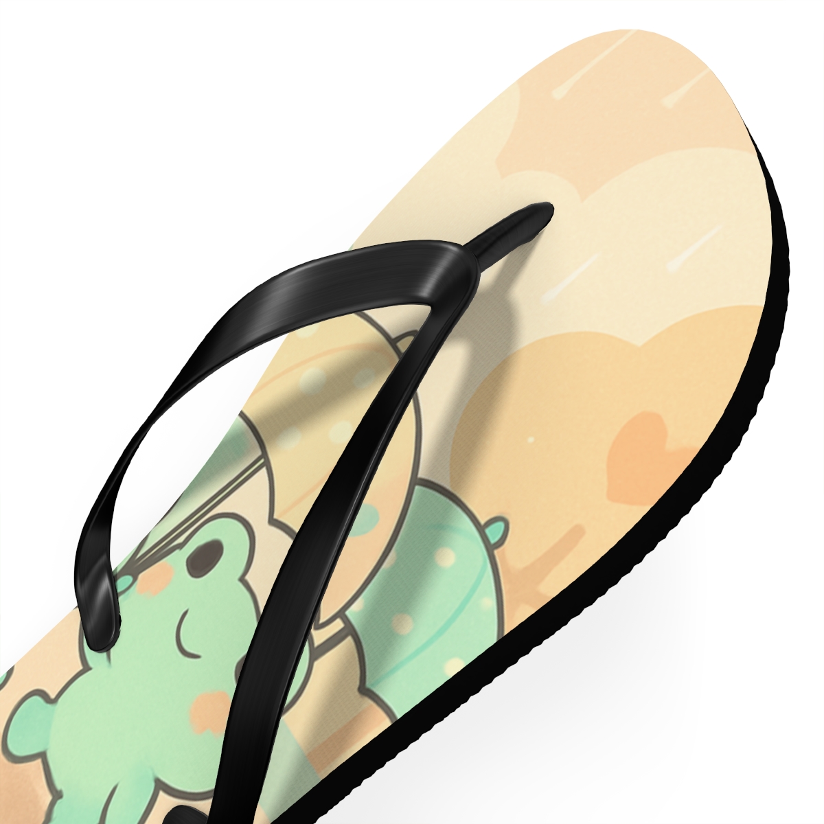Pastel Umbrella Frog Parade soft sole flip flops