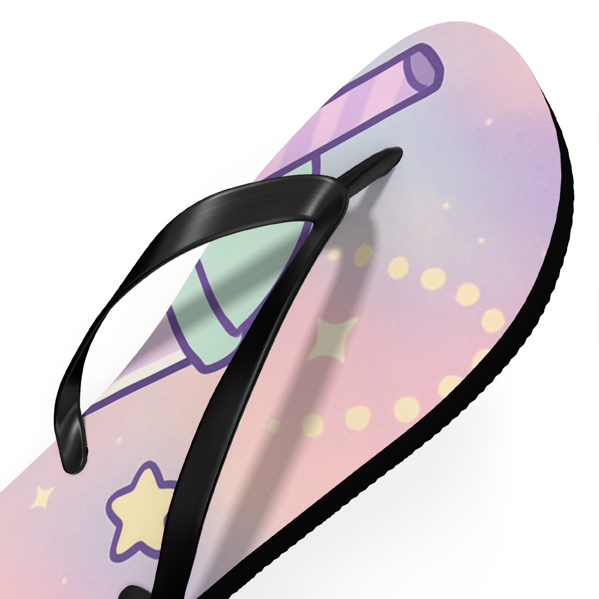 Nebula Bubble Tea Constellation designer logo flip flops