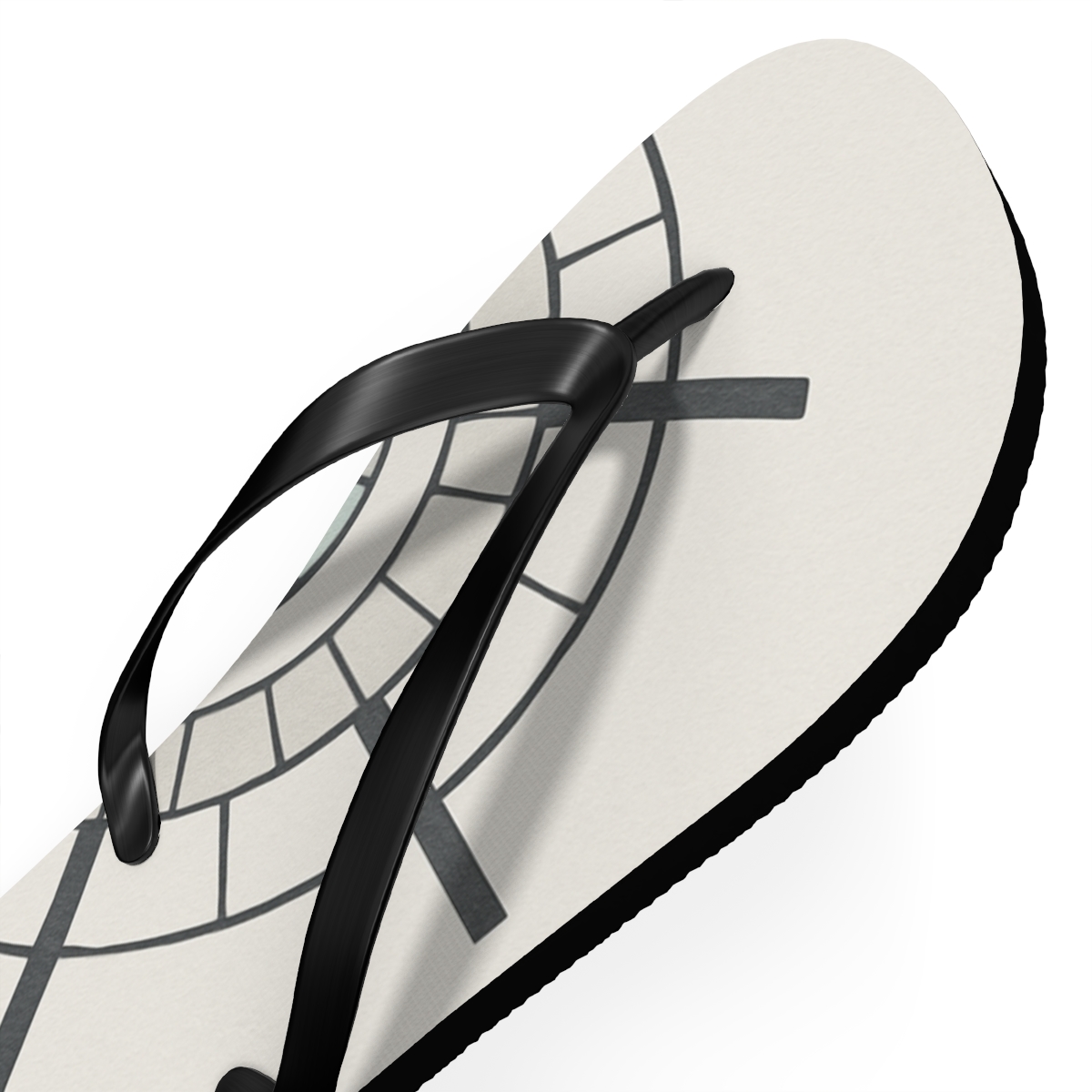 Minimal Starcell Concentric Grid designer logo flip flops