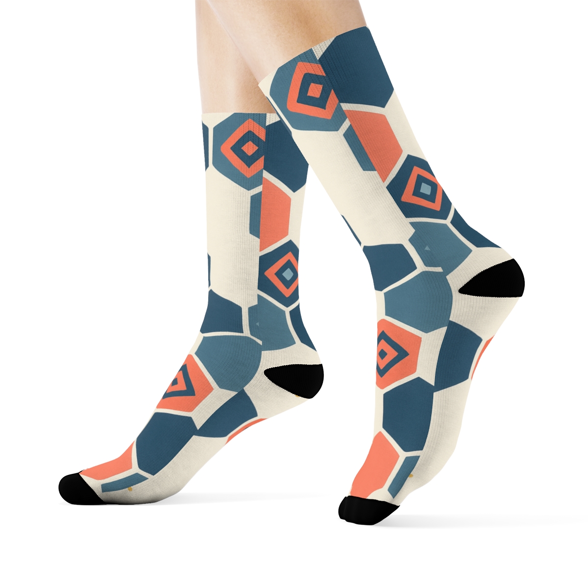 Hex Pulse Tile Cascade warm winter socks