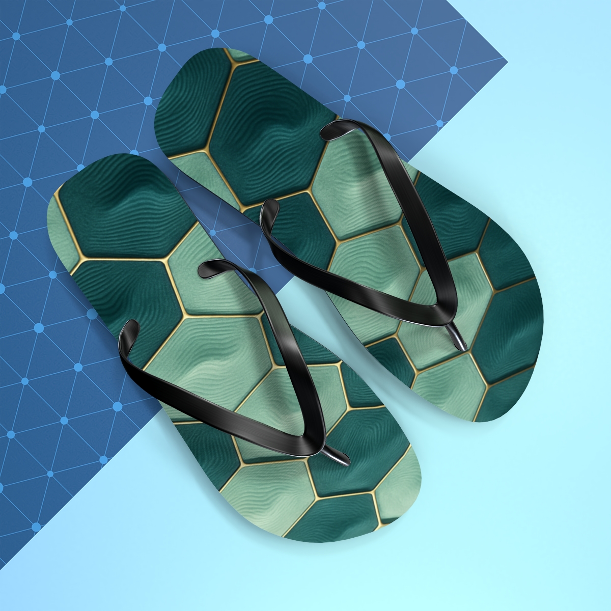 Modulated Hex Weave custom flip flops