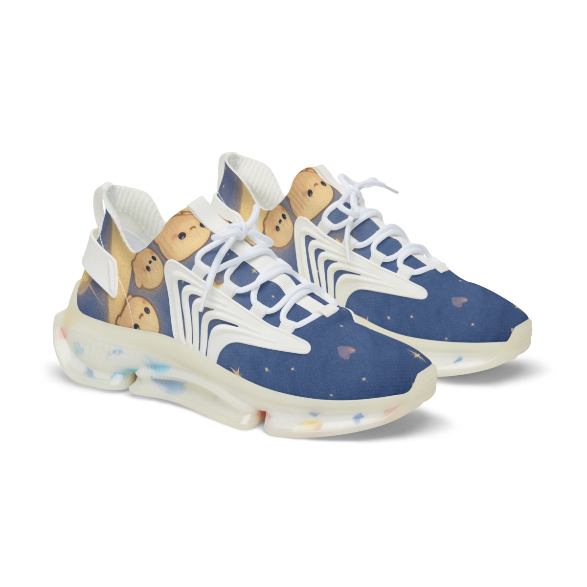 Sleepy Moon Dumpling Parade personalized athletic sneakers