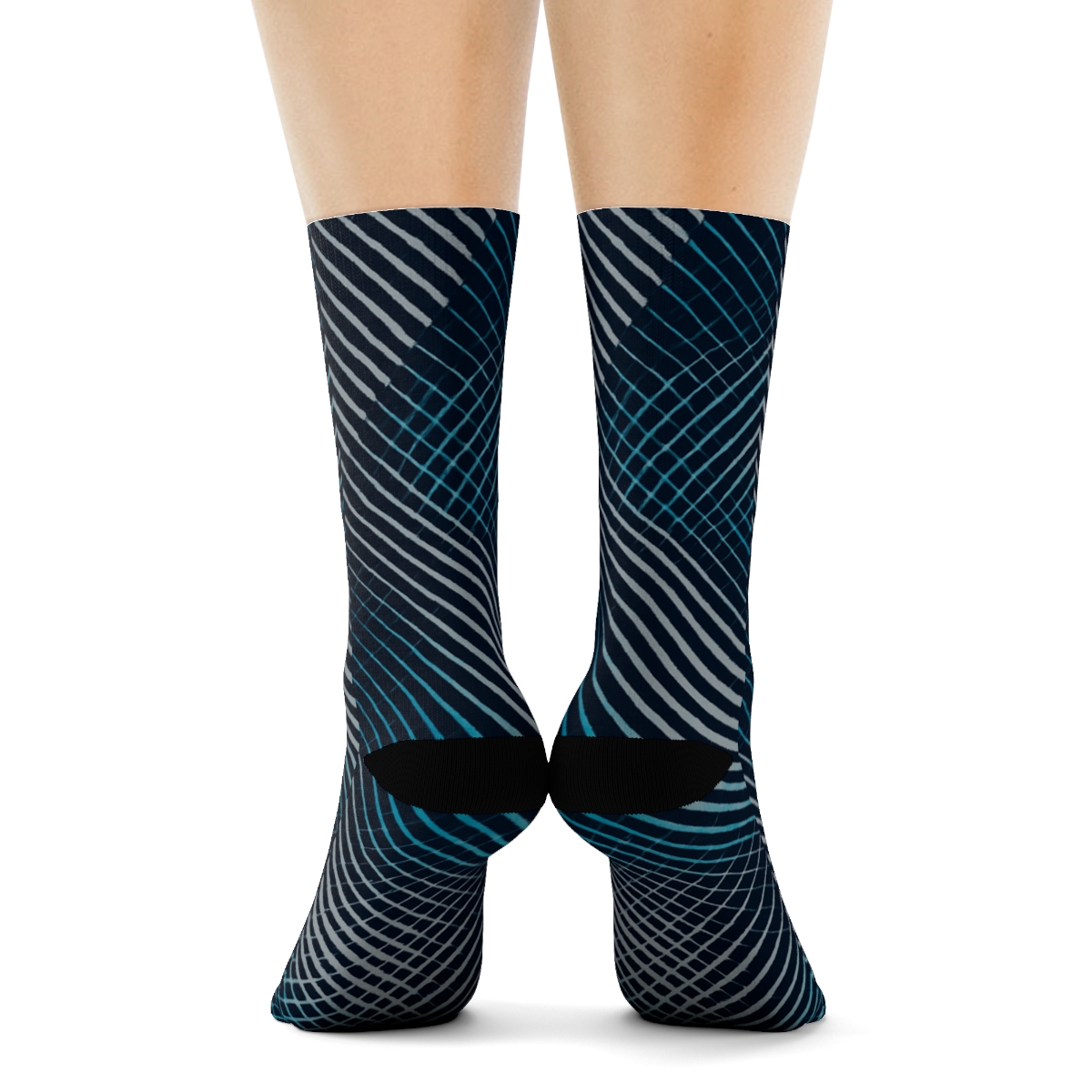 Moire Lattice Interference Weave trendy colorful socks