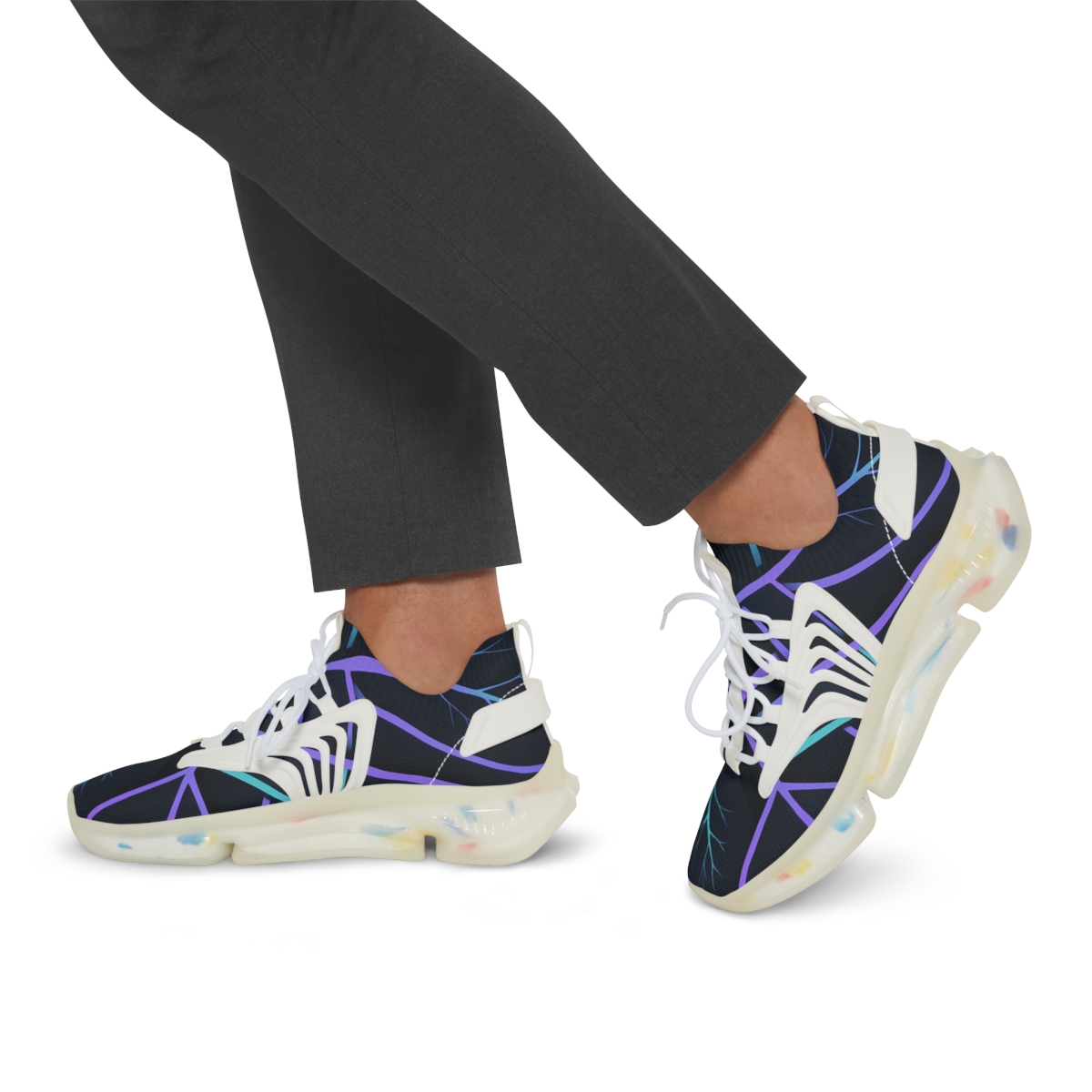 Orchid Vein Circuit Weave stylish casual sneakers