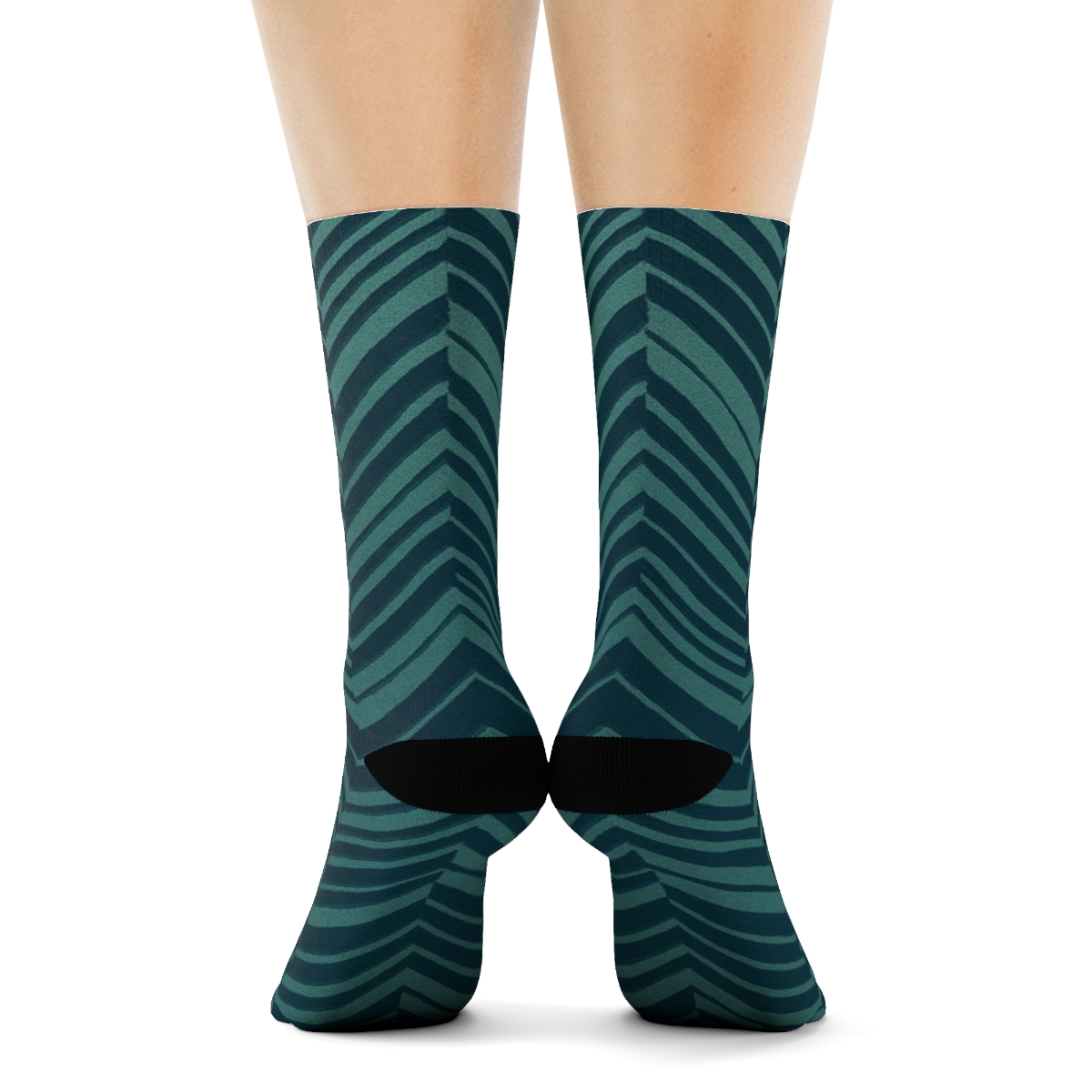 Moire Chevron Lattice designer logo socks