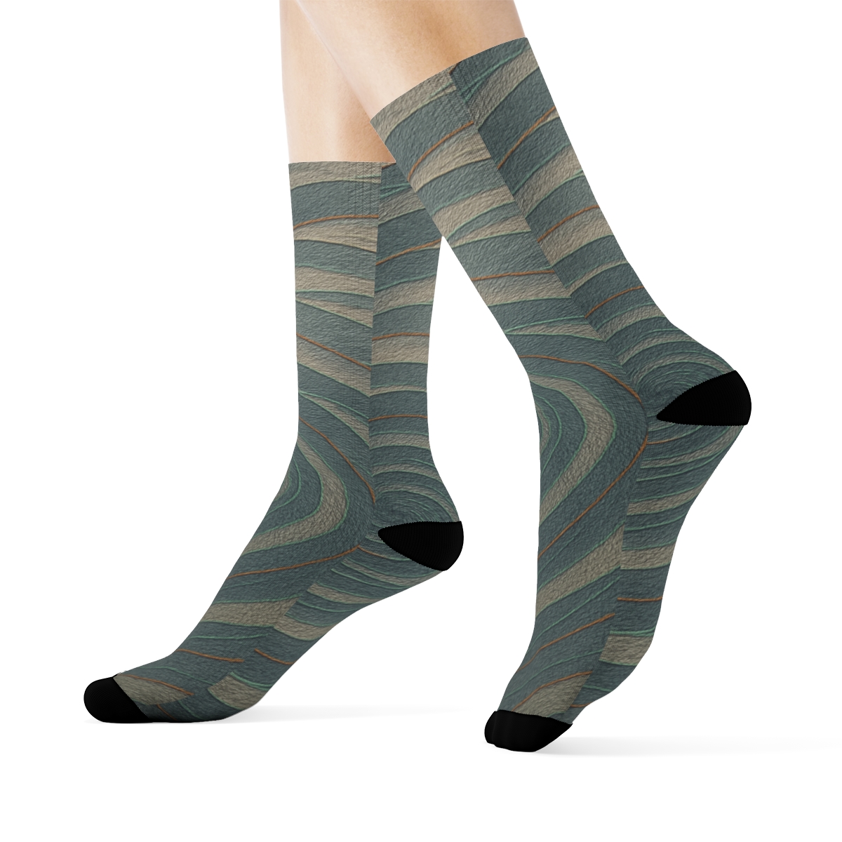 Vortex Ripple Weft comfortable cotton socks