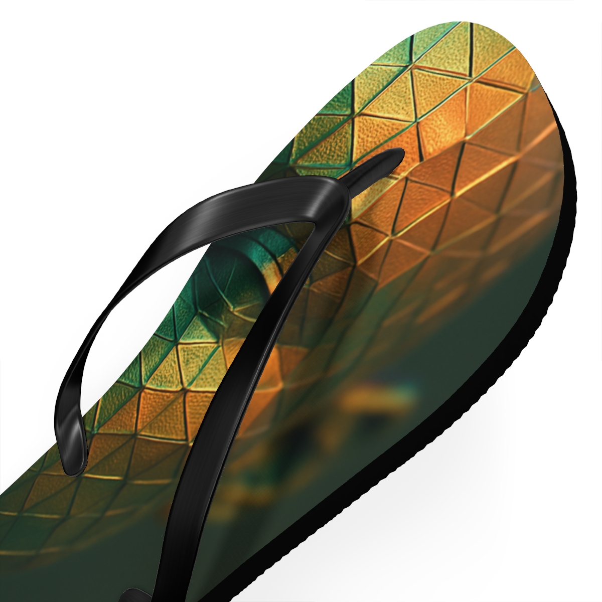 Chameleon Phase Shift Mosaic personalized beach flip flops
