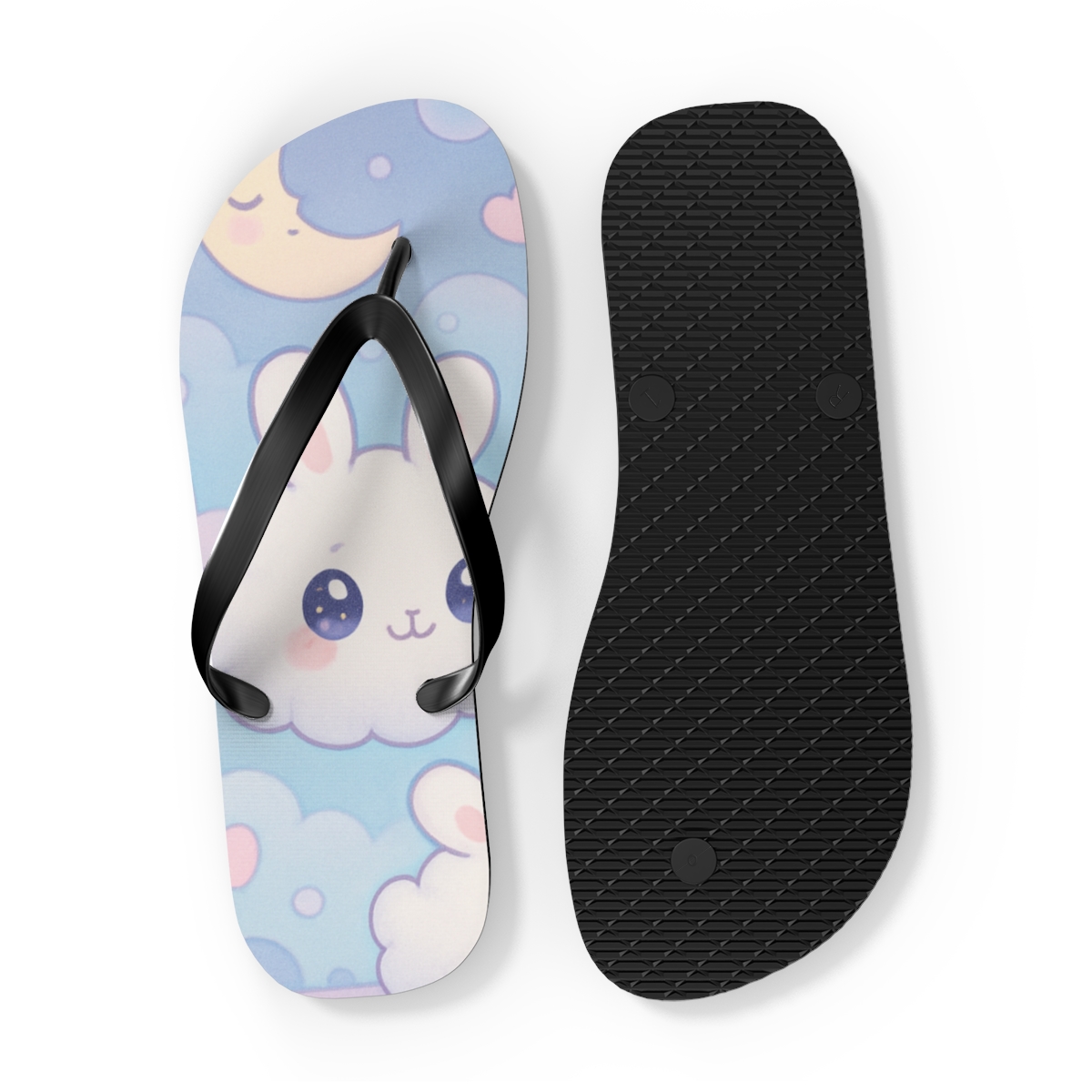 Dreamy Bunny Sky Flip Flops