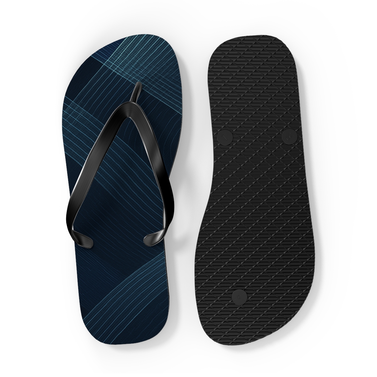 Moire Orbit Weave unique graphic flip flops