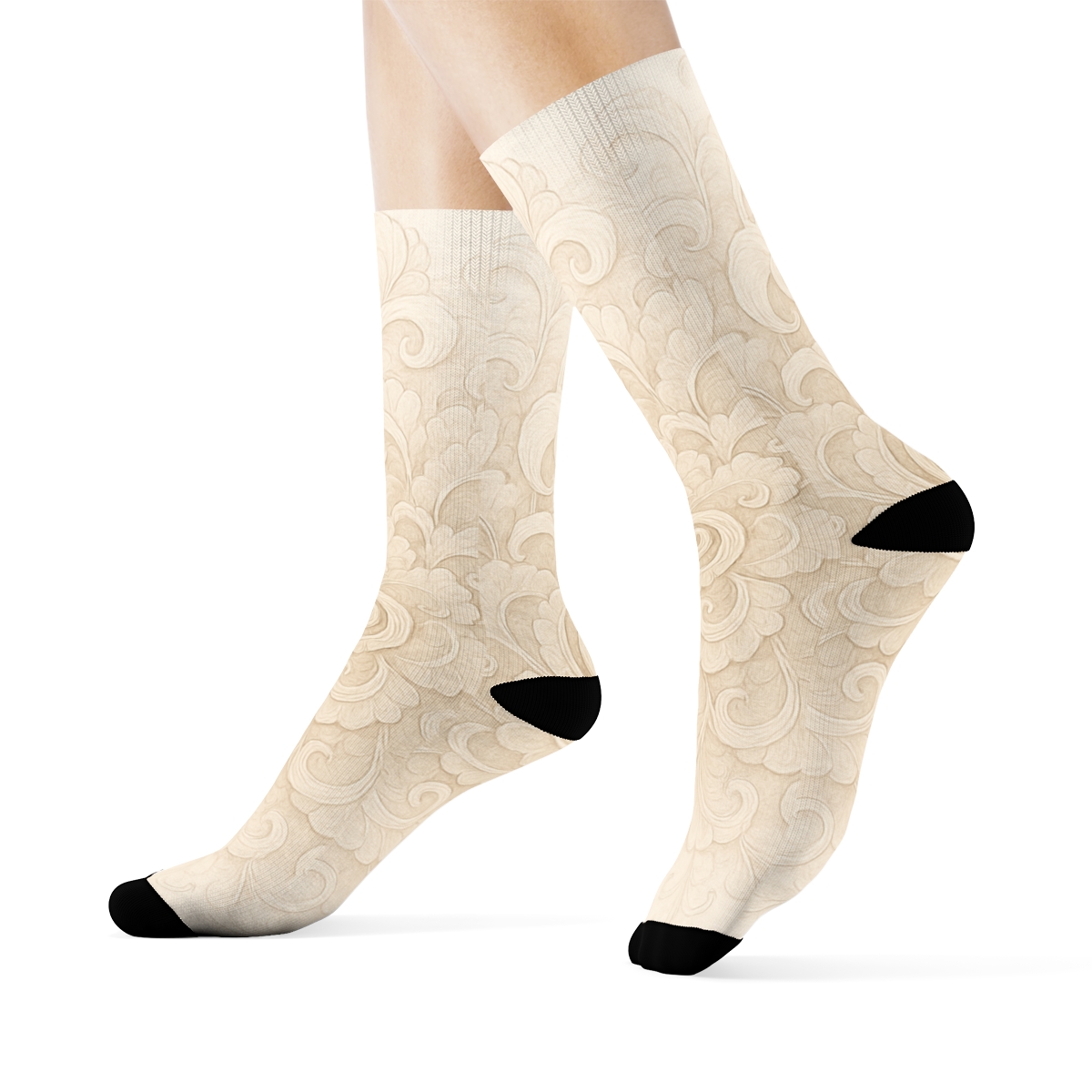 Orchid Filigree Spiral personalized cozy socks