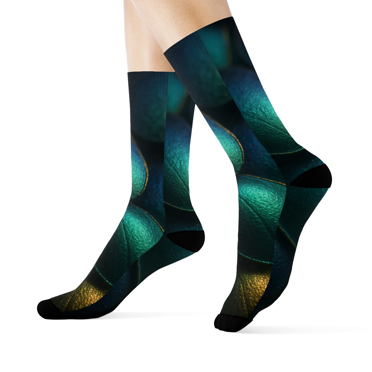 Iridescent Beetle Mosaic trendy colorful socks