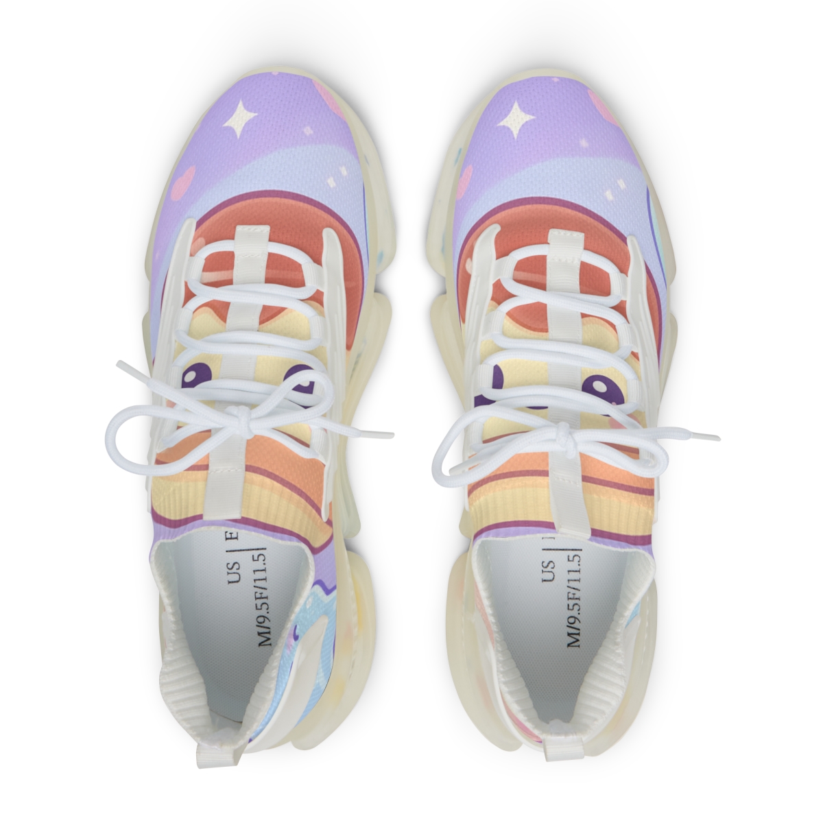 Pastel Planet Pudding Pals comfortable running sneakers