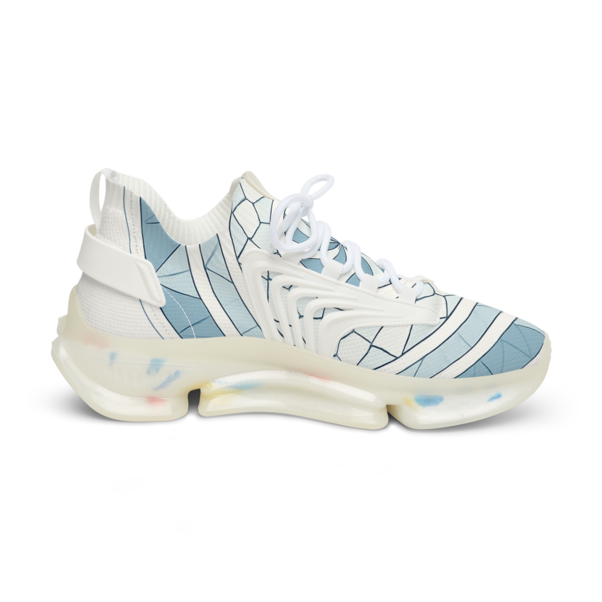 Polar Prism Lattice Mandala personalized athletic sneakers