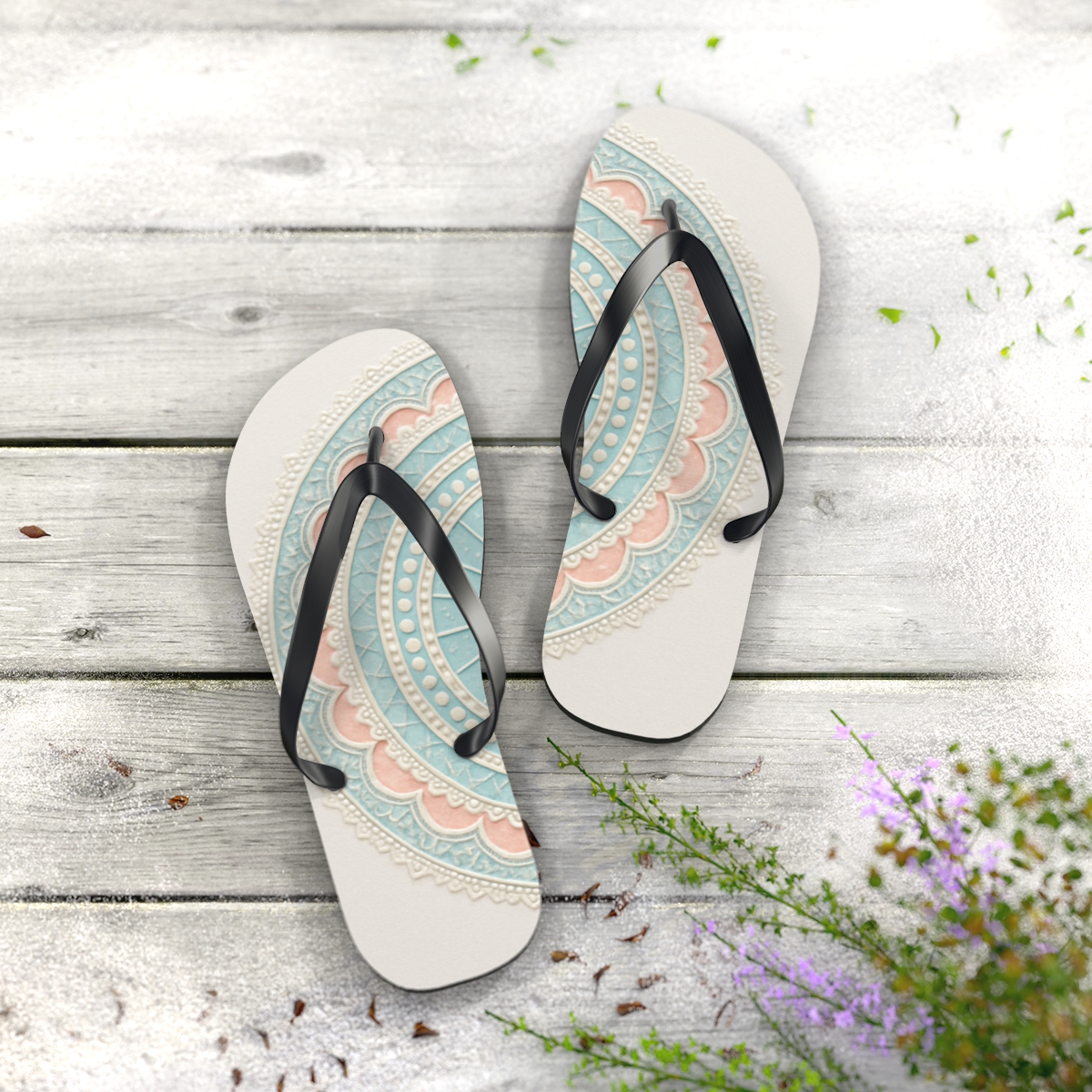 Opaline Radial Grid soft sole flip flops