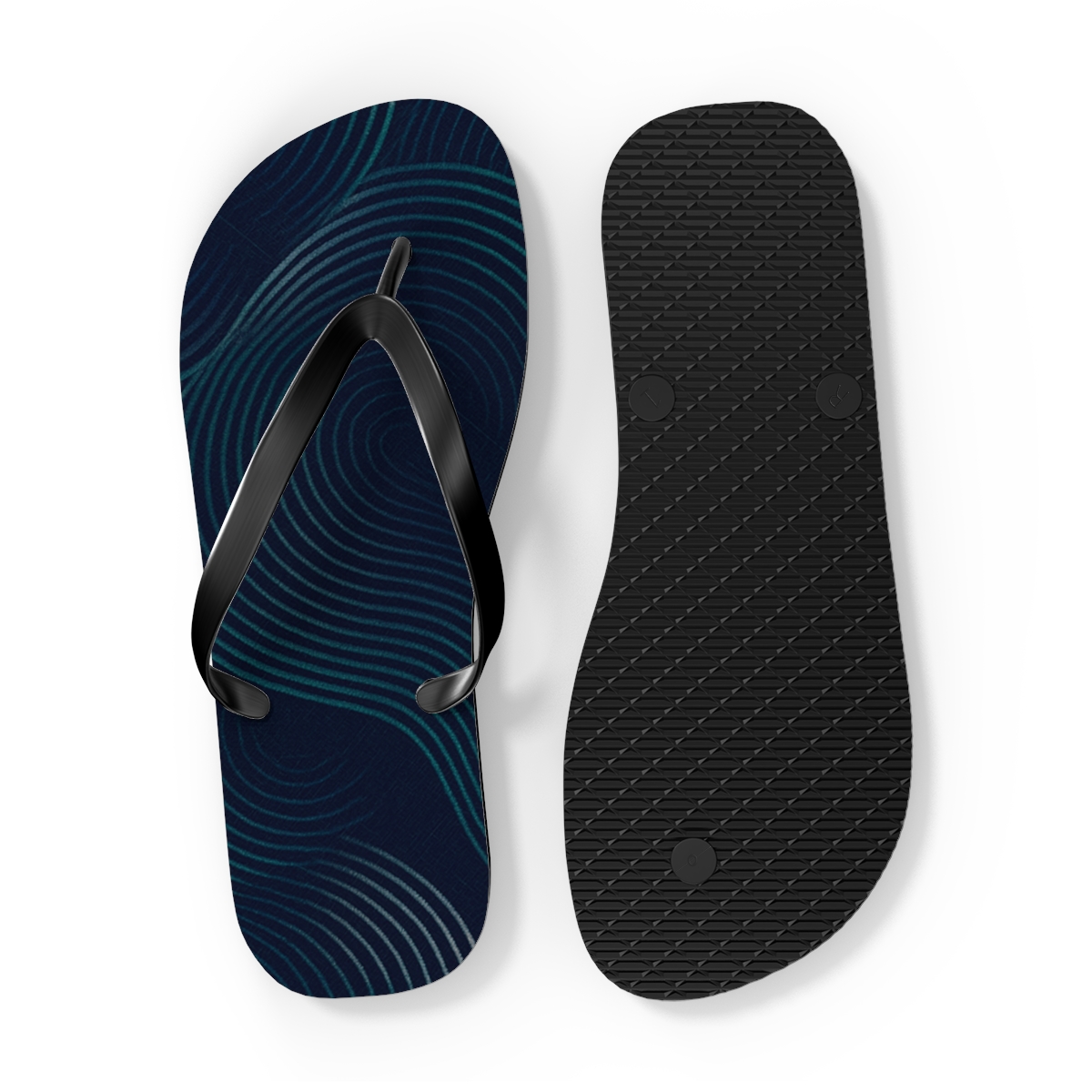 Moire Orbit Weave personalized beach flip flops