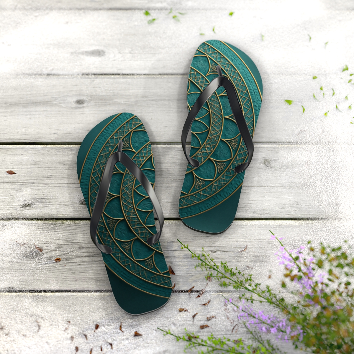 Celestial Bloom Breeze Flip Flops
