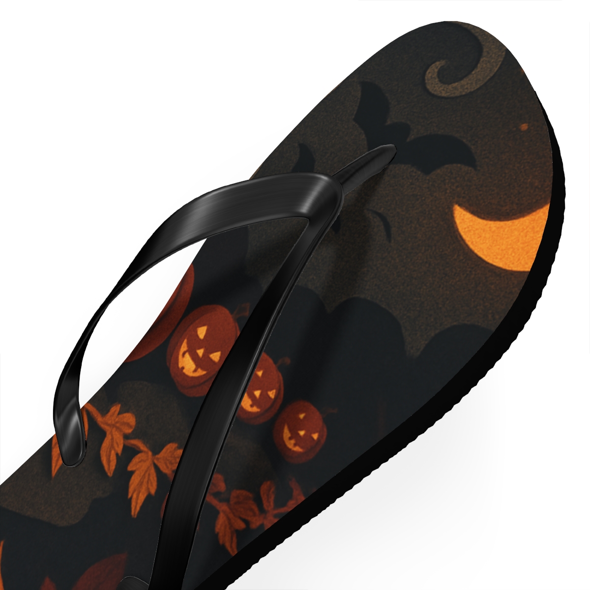 Harvest Halloween Lantern Parade personalized beach flip flops