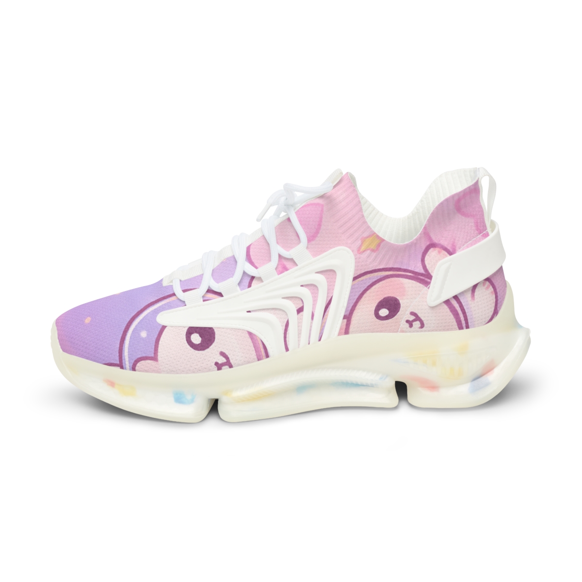 Cotton Candy Moon Critters unique printed sneakers