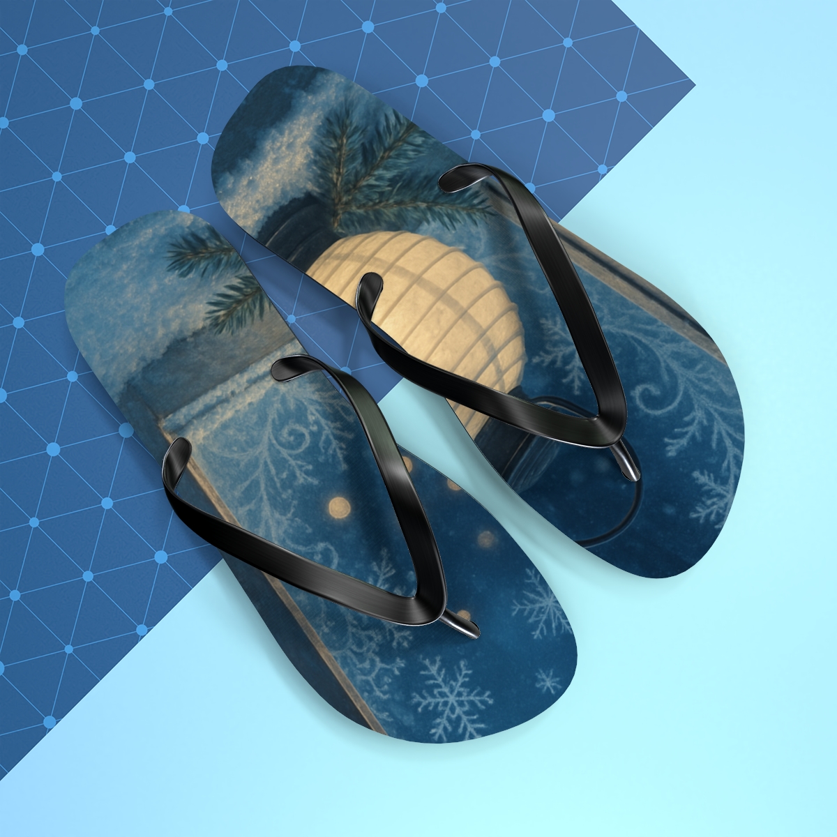 Frost Lantern Starweave custom flip flops