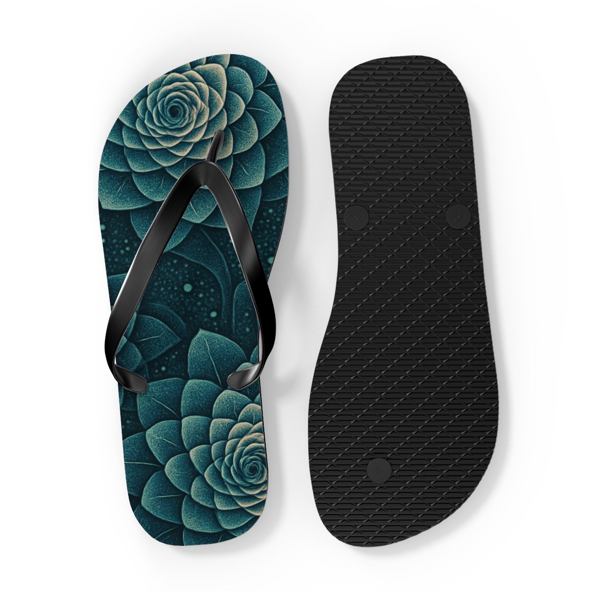 Ranunculus Fractal Ripple Array soft sole flip flops